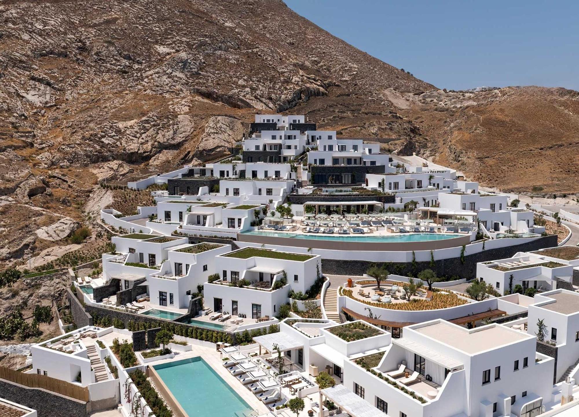 Sandblu Resort Kamari  Bagian luar foto