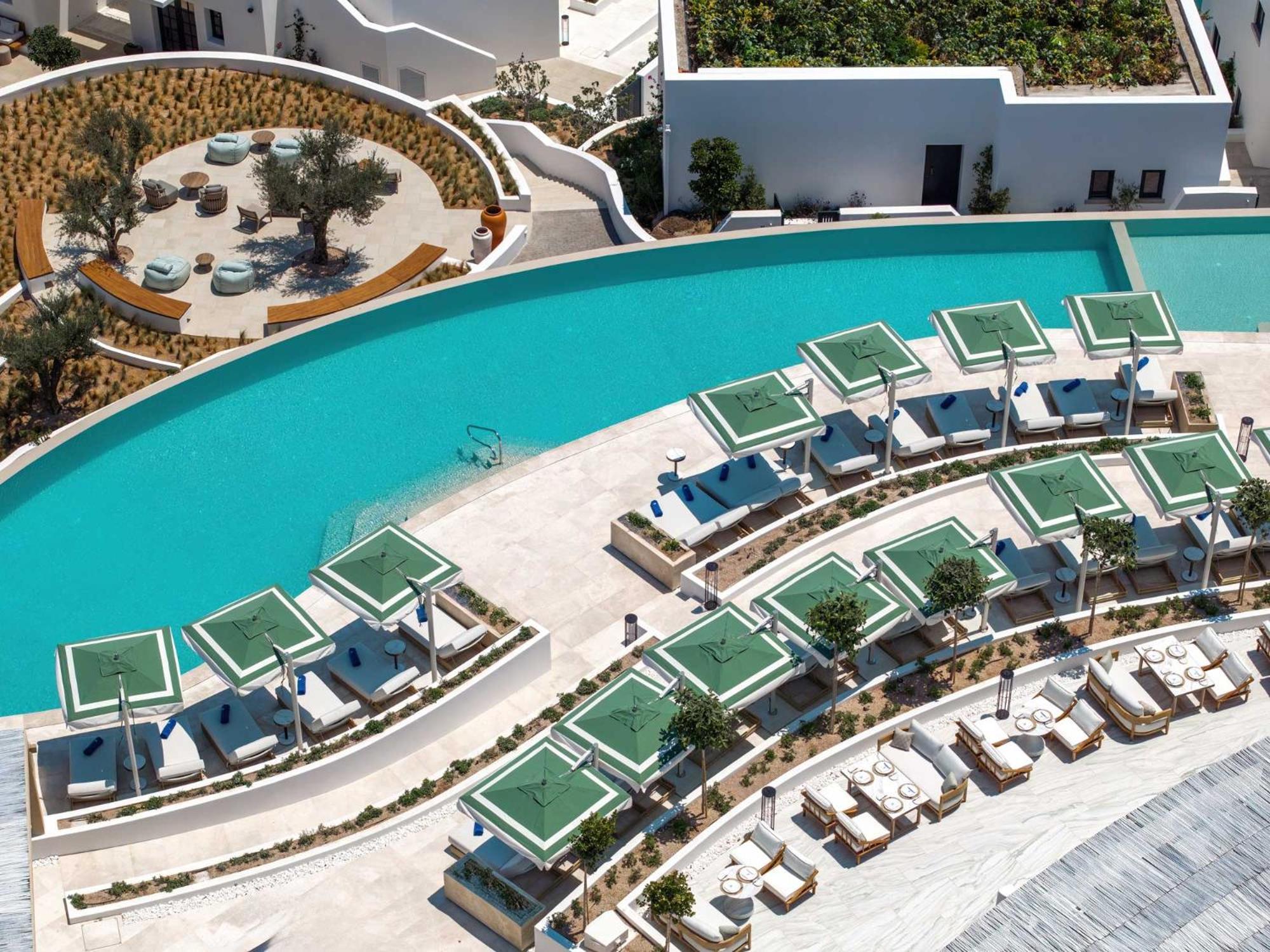 Sandblu Resort Kamari  Bagian luar foto