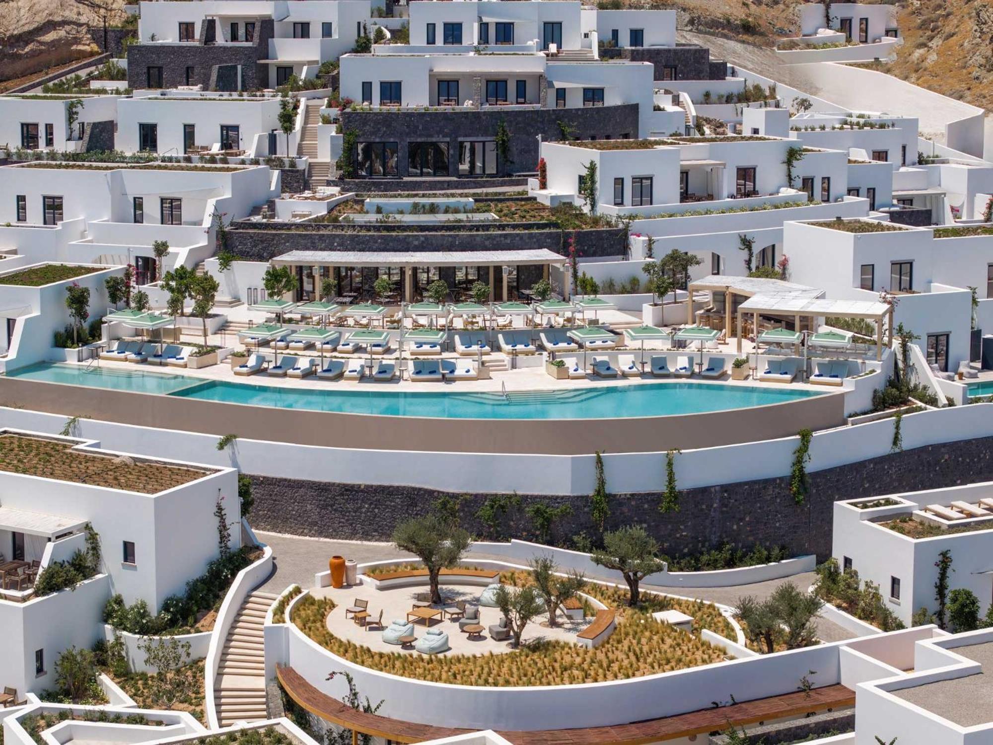 Sandblu Resort Kamari  Bagian luar foto