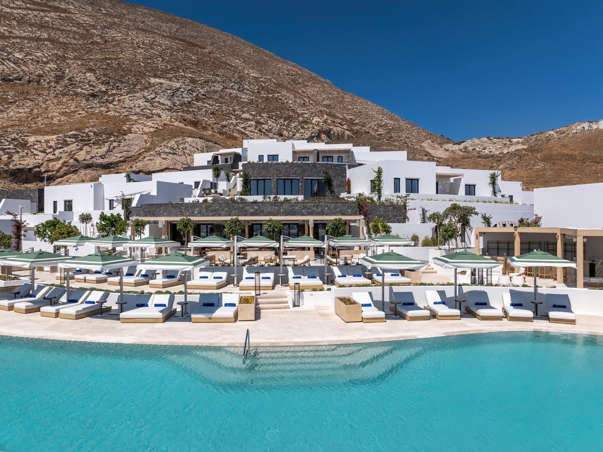 Sandblu Resort Kamari  Bagian luar foto