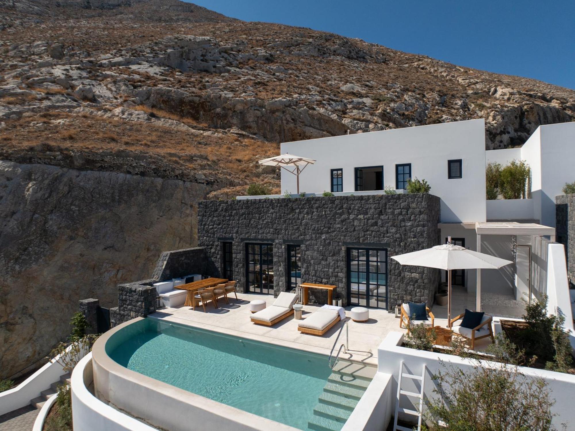 Sandblu Resort Kamari  Bagian luar foto